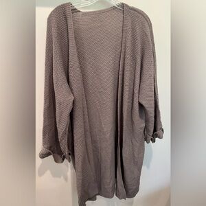 Women’s Cupshe Knit Open Gray Sweater Cardigan/Cover Up 1/2 to 3/4 Sleeve Size M